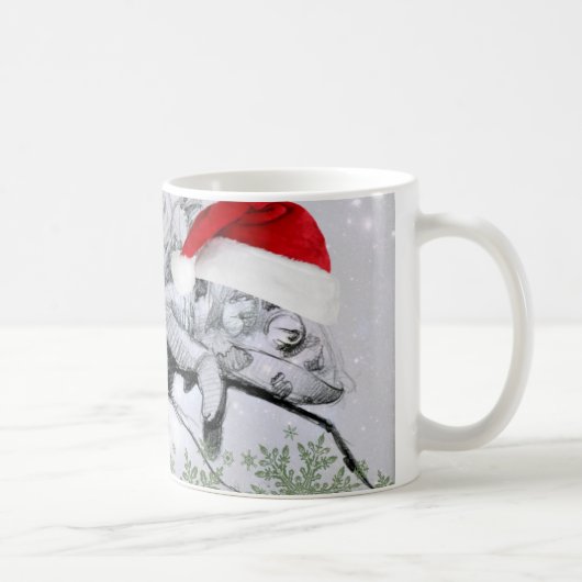 Mug Un bouclage de Noël de caméléon (Droite)