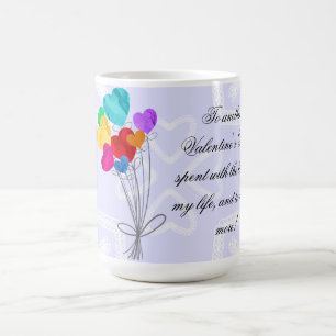 Mug Un bouquet de ballons en papier en forme de cœur