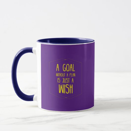 Mug Un but sans une citation inspirante de plan (Gauche)