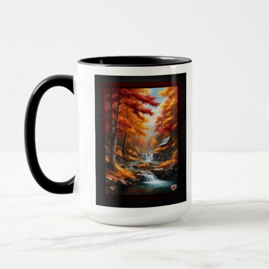 Mug Un Cabine dans Bois d'automne AI Concept Art par X (Gauche)