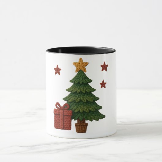 Mug Un cadeau d'arbre tricoté mignon (Centre)