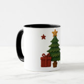 Mug Un cadeau d'arbre tricoté mignon (Devant gauche)