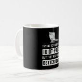 Mug Un cadeau de programmation amusant pour Idiots Bet (Devant gauche)