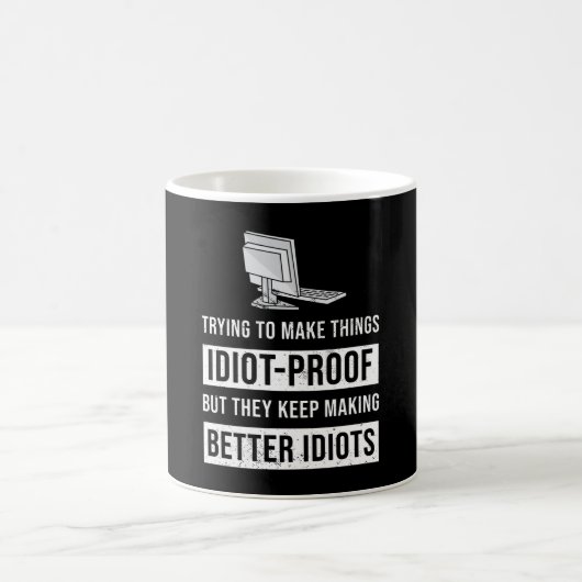 Mug Un cadeau de programmation amusant pour Idiots Bet (Centre)