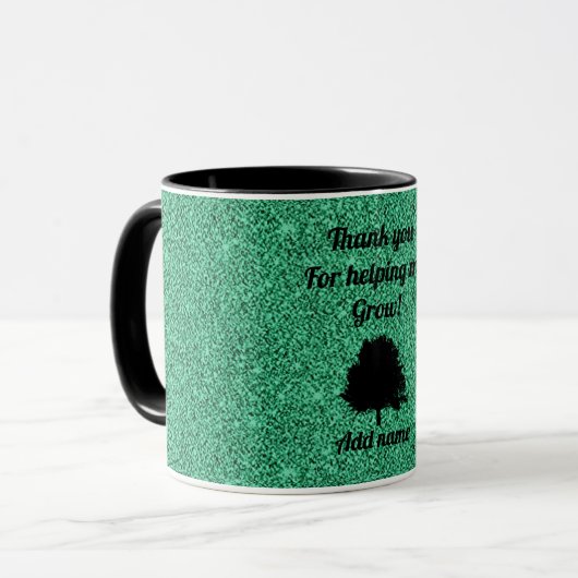 Mug Un cadeau de remerciement personnalisé (Devant gauche)