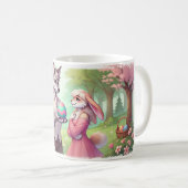 Mug Un cadeau doux - Wolf & Bunny Romance de Pâques (Devant droit)
