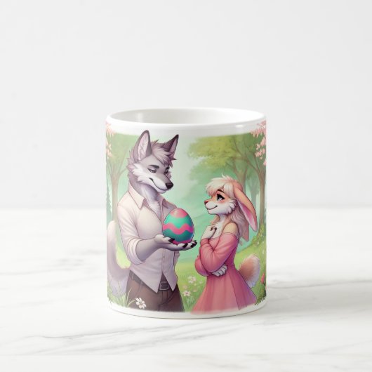Mug Un cadeau doux - Wolf & Bunny Romance de Pâques (Centre)