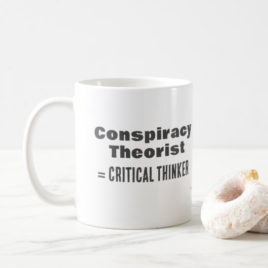Mug Un cadeau pour le théoricien du complot La vérité  (Avec donut)