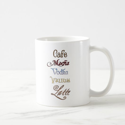 Mug Un Café Mocha Vodka Valium Latte S'Il Vous Plaît (Droite)
