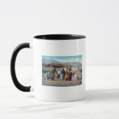 Mug Un camp indien Piute avec les indigènes du Nevada (Gauche)