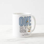 Mug Un Canard Fou Bleu Moderne Personnalisé Pour Un Pr (Devant droit)