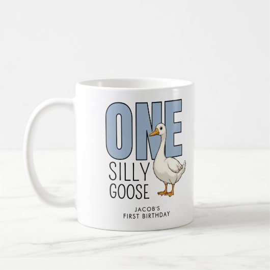 Mug Un Canard Fou Bleu Moderne Personnalisé Pour Un Pr (Gauche)