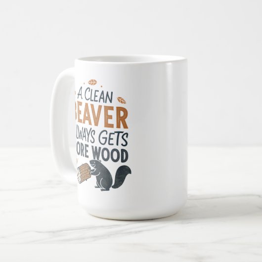 Mug Un castor propre gagne toujours plus de bois (Devant gauche)
