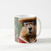 Mug Un castor studieux, portant des lunettes surdimens (Devant droit)