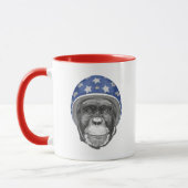 Mug Un cavalier de moto de chimpanzé (Gauche)