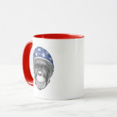 Mug Un cavalier de moto de chimpanzé (Devant gauche)
