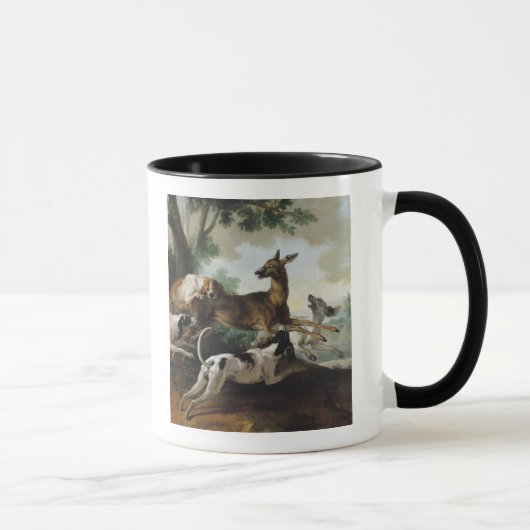 Mug Un cerf commun chassé par des chiens, 1725 (Droite)