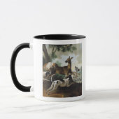 Mug Un cerf commun chassé par des chiens, 1725 (Gauche)