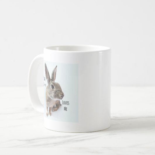 Mug Un certain lapin m'aime lapin Pâques de collection (Devant gauche)
