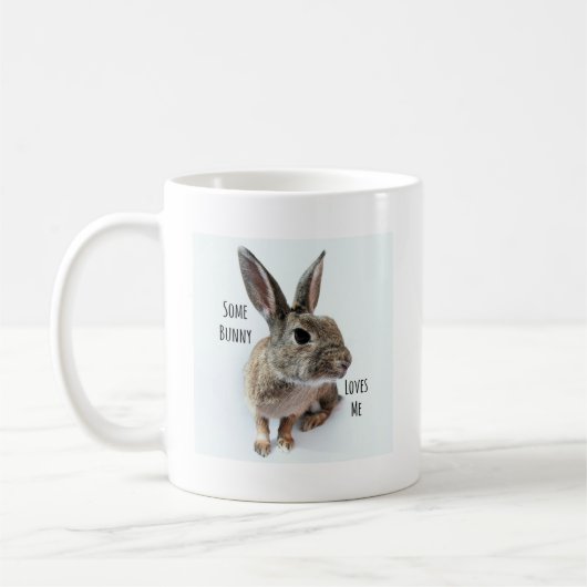 Mug Un certain lapin m'aime lapin Pâques de collection (Gauche)