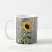 Mug Un champ de tournesols en noir et blanc (Gauche)