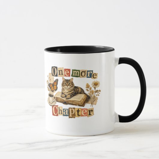 Mug Un chapitre de plus - Chat de lecture cosy (Droite)