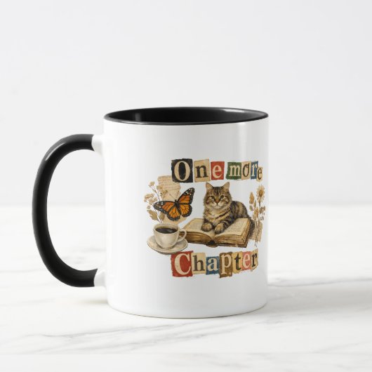 Mug Un chapitre de plus - Chat de lecture cosy (Gauche)