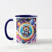 Mug Un chat astronaute flottant dans l’espace. (Gauche)