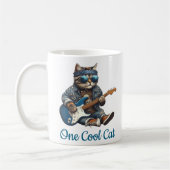 Mug Un chat Cool Jouant de la guitare (Gauche)