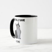 Mug Un chat curieux avec une question (Devant gauche)