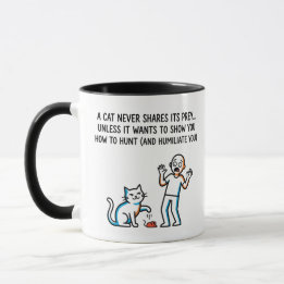 Mug "Un chat ne partage jamais ses proies" - Propriéta