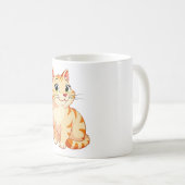 Mug un chat tigré orange de dessin animé (Devant droit)