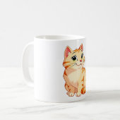 Mug un chat tigré orange de dessin animé (Devant gauche)