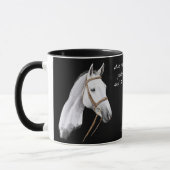 Mug Un cheval blanc inspiré cadeaux équestres (Gauche)