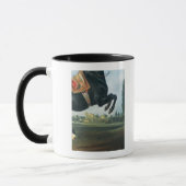 Mug Un cheval noir exécutant le Courbette (Gauche)
