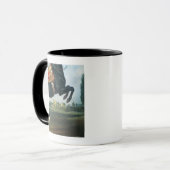 Mug Un cheval noir exécutant le Courbette (Devant gauche)