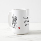 Mug Un chevalier romantique amusant dans un Humour d'a (Devant gauche)