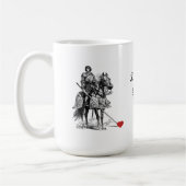 Mug Un chevalier romantique amusant dans un Humour d'a (Gauche)