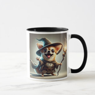 Mug Un chien Chihuahua en sorcier magicien.