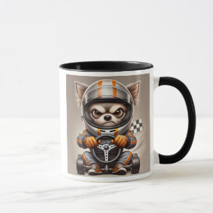 Mug Un chien chihuahua pilote prêt à tout déchirer.