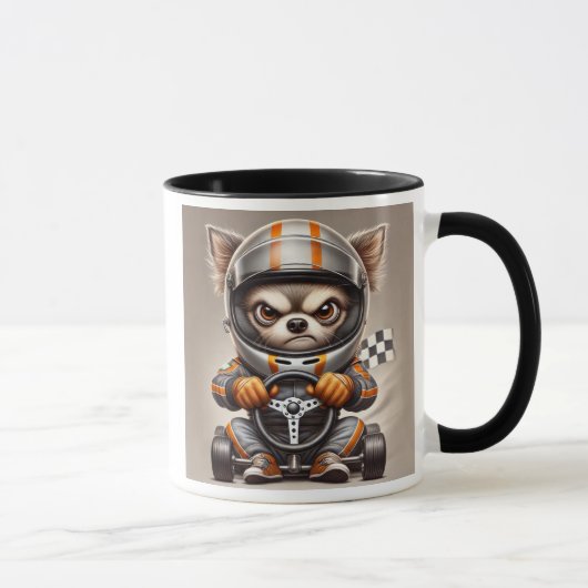 Mug Un chien chihuahua pilote prêt à tout déchirer. (Droite)