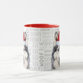 Mug Un chien Husky Sibérien sur un Arrière - plan Woof (Centre)