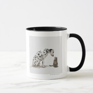 Mug Un chien regardant un chat