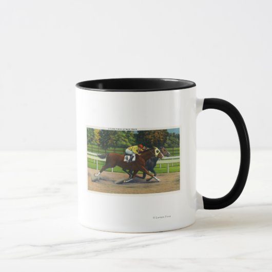 Mug Un clin d'oeil à la piste de course, Chevaux (Droite)