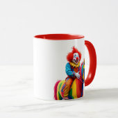 Mug Un clown rigolo sur son cheval. (Devant droit)