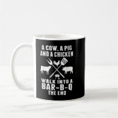 Mug Un cochon Un poulet et une vache marchent dans un  (Gauche)