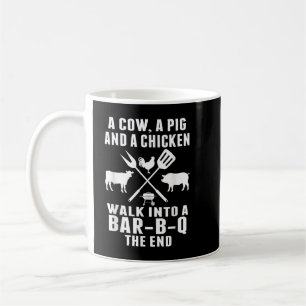 Mug Un cochon Un poulet et une vache marchent dans un