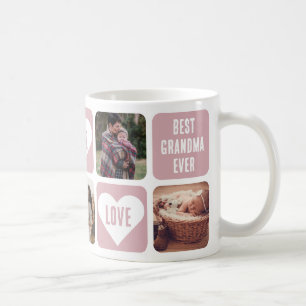 Mug Un coeur d'amour rose La meilleure mamie jamais vu