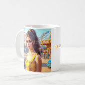 Mug Un Cœur Déterminé, carte pour tous (Devant gauche)