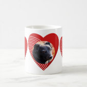 Mug Un coeur rouge rayé (Centre)